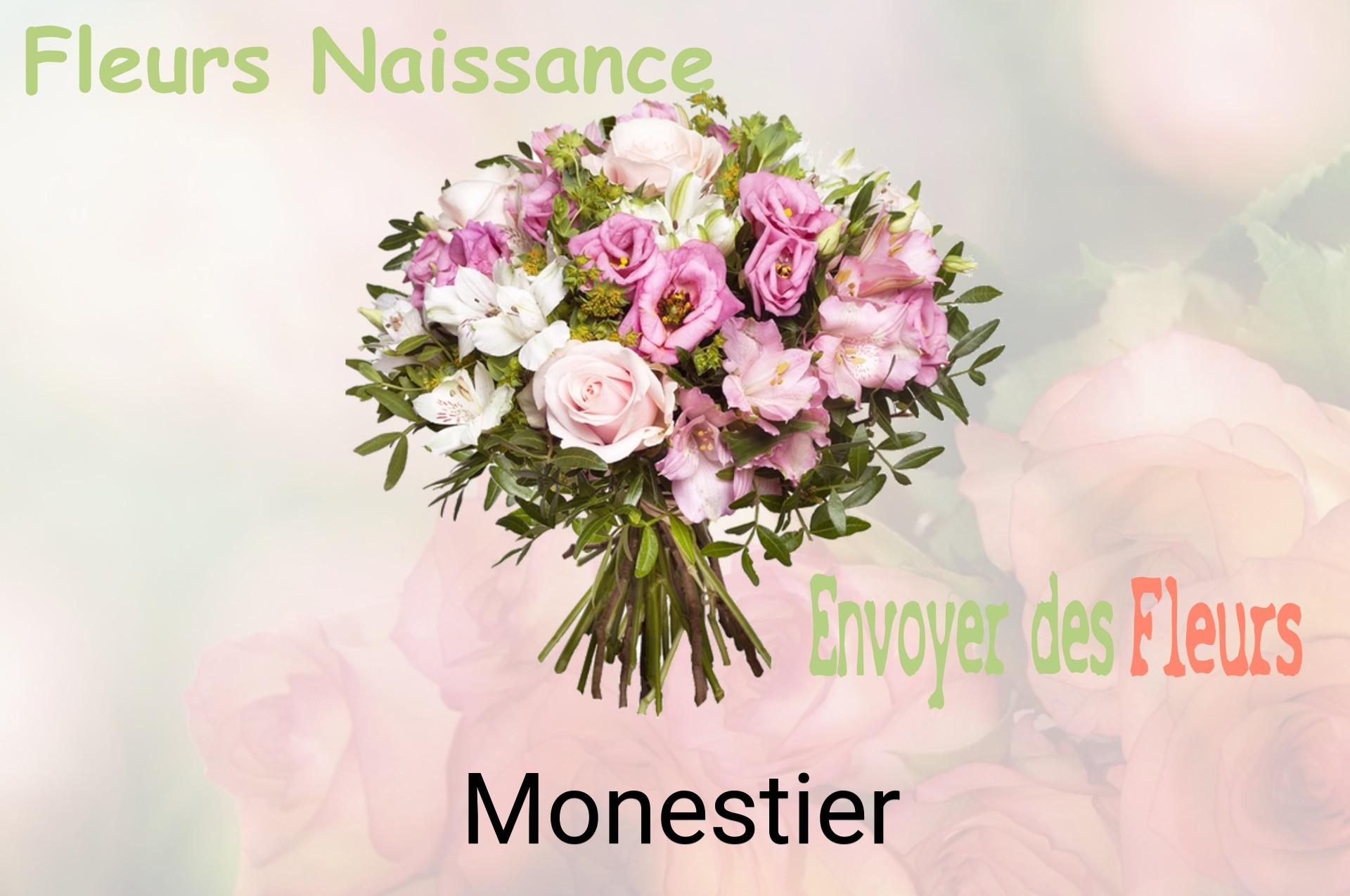 Bouquet de fleurs de naissance livré à Monestier